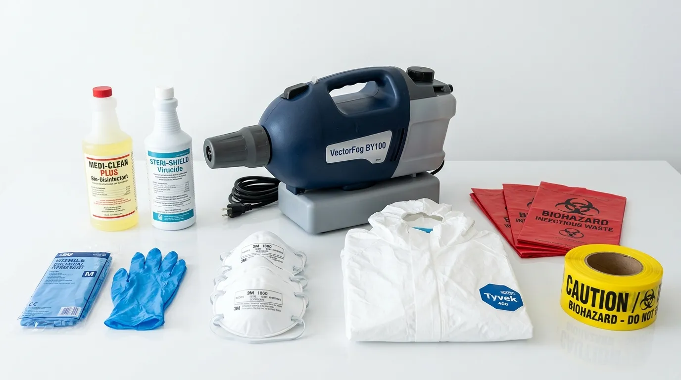 Professional biohazard remediation crew working in Palolo